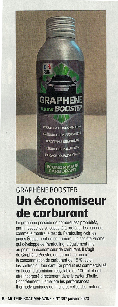 Article Presse Moteur Boat Mag Graphène Booster